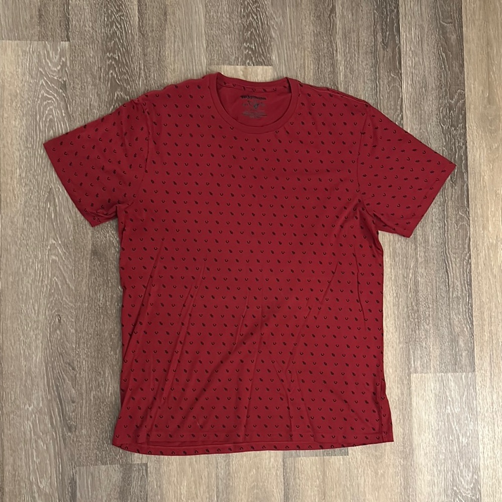 True Religion Red Short Sleeve Tee